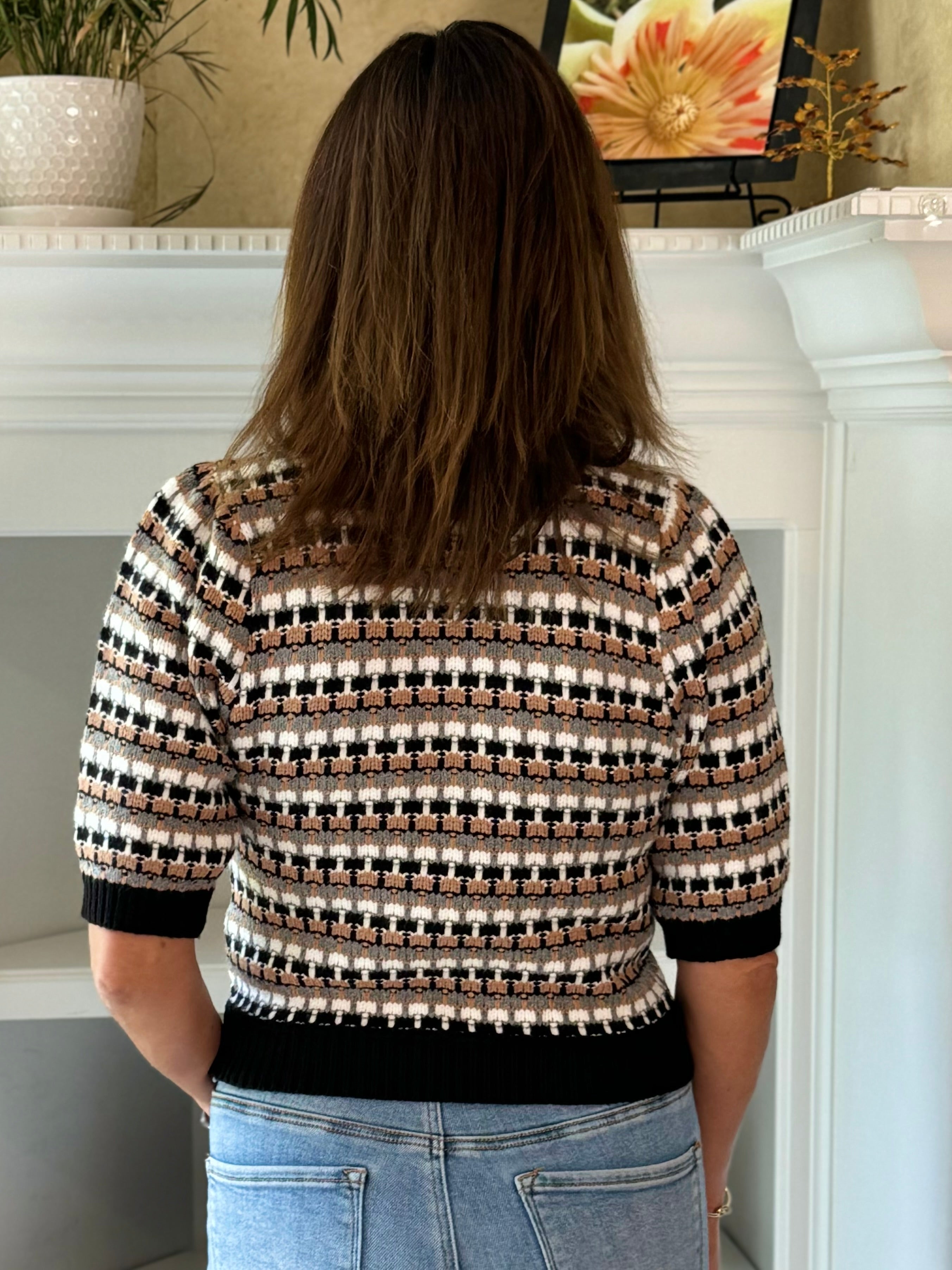 THML Modern Mosaic Knit Top