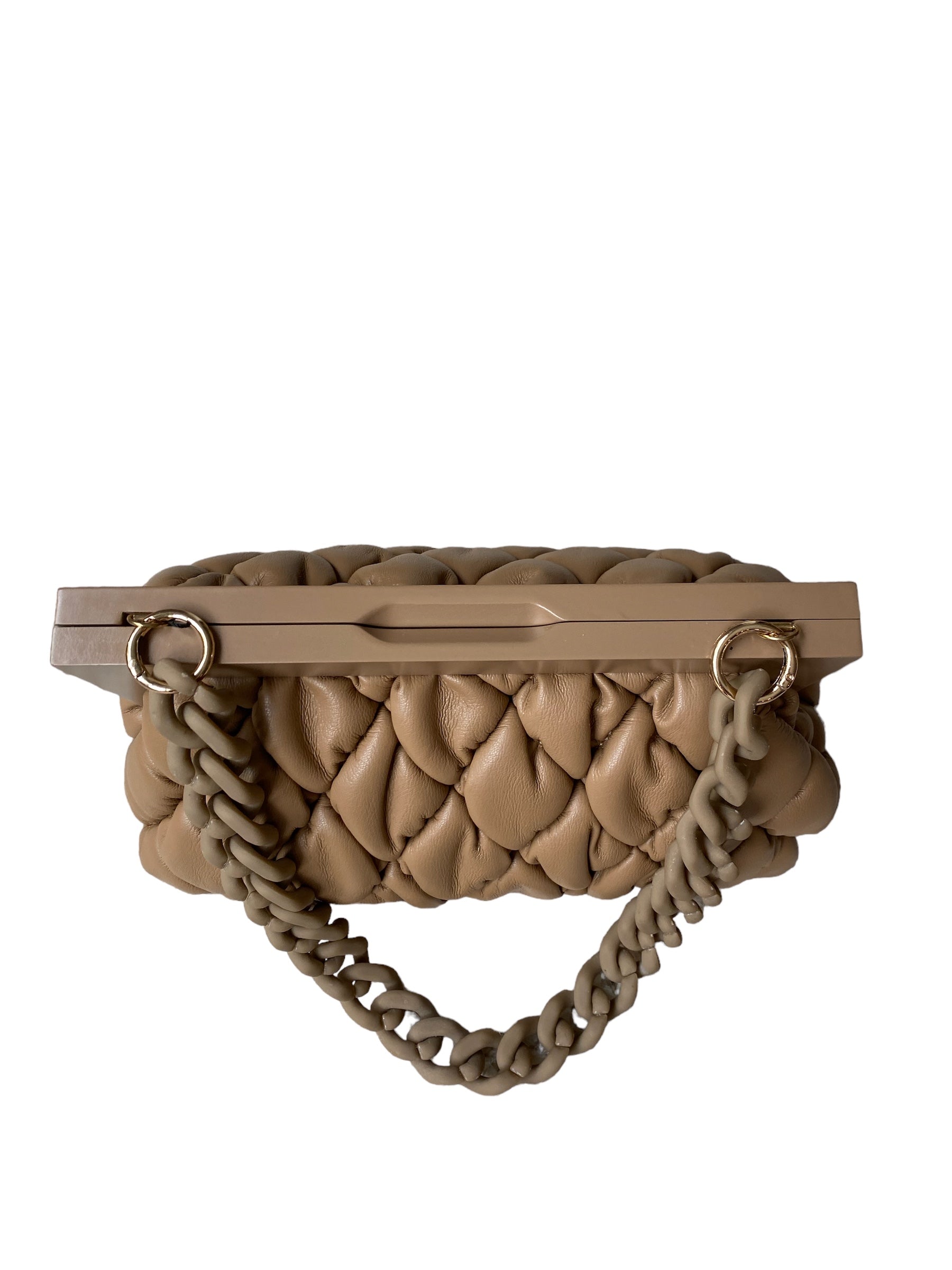 Chain Strap Handbag - Beige