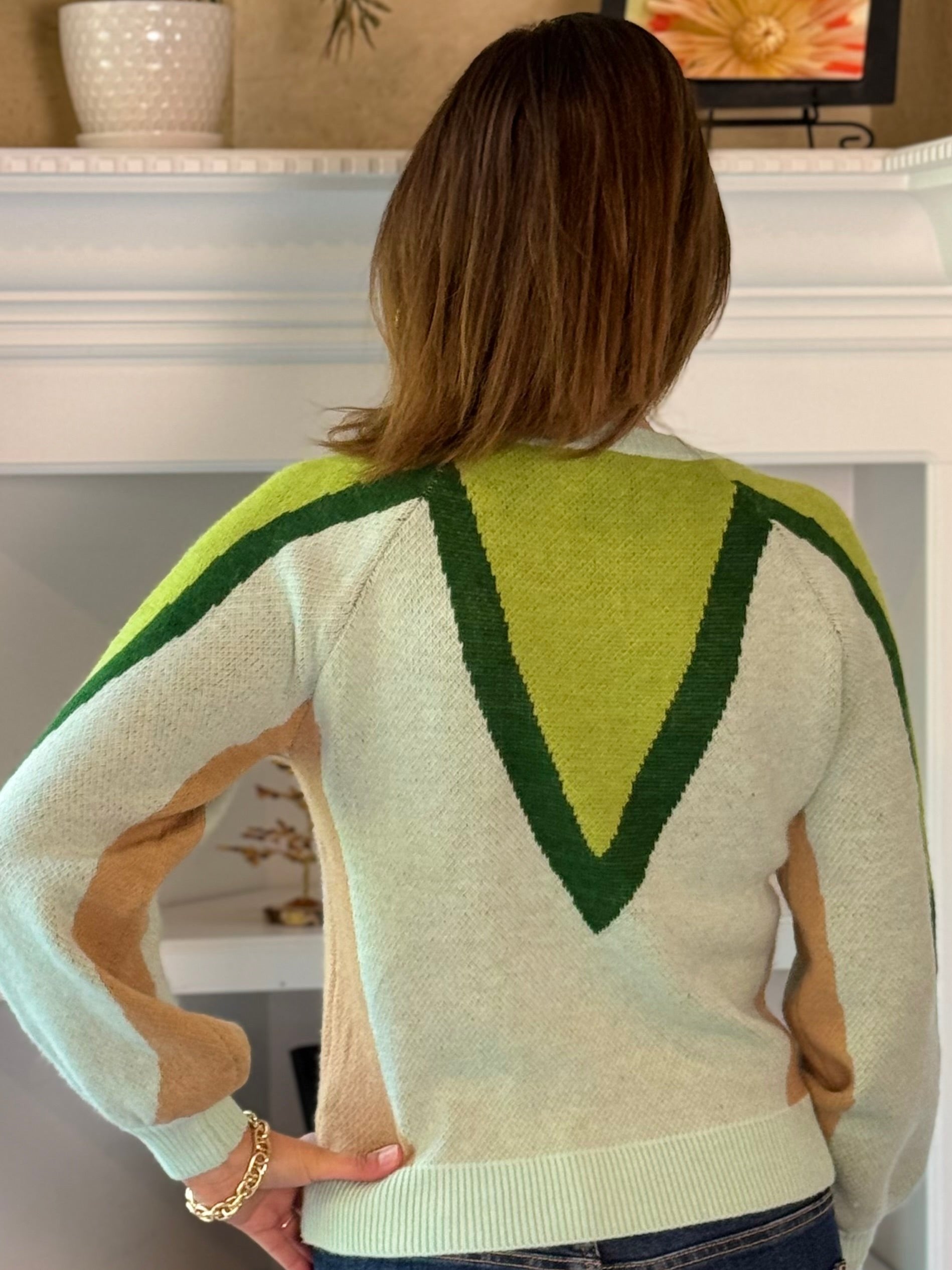 Green Twist Sweater