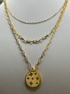 Layered Gold Disc Necklace