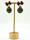 Christmas Bow Ornament  Earrings