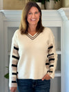 Contrast V-Neck Sweater