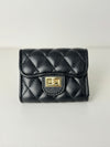 Quilted Card Holder - Black