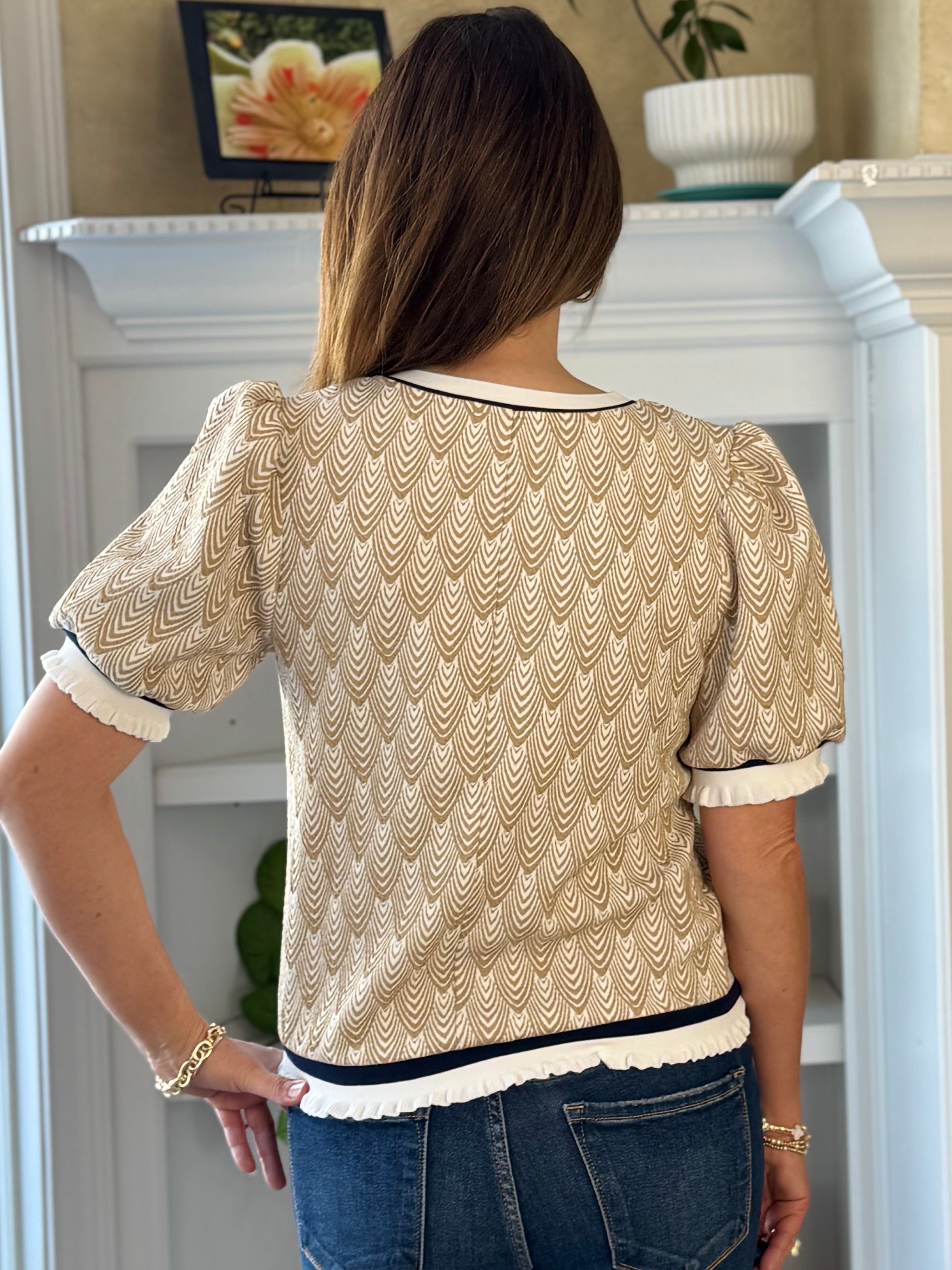 Scallop Textured Top