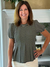 Striped Flare Top