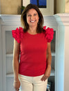 Summer Fun Ribbed Top - Red