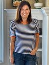 Sunset Trim Striped Top