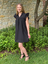 Basket Flare Dress - Black